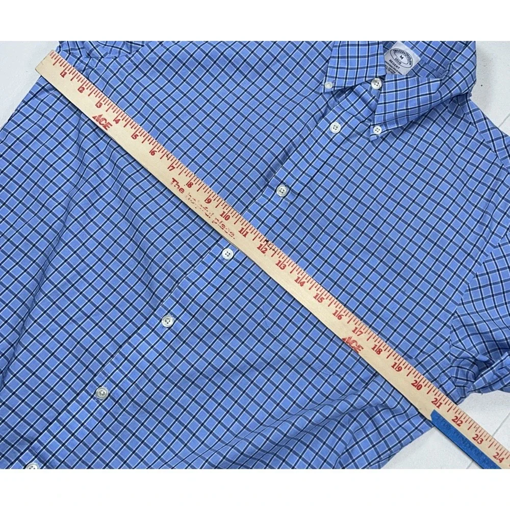 Brooks Brothers 1818 Regent Fit Supima Cotton M Button Down Shirts Pleated Cuffs - Picture 10 of 12